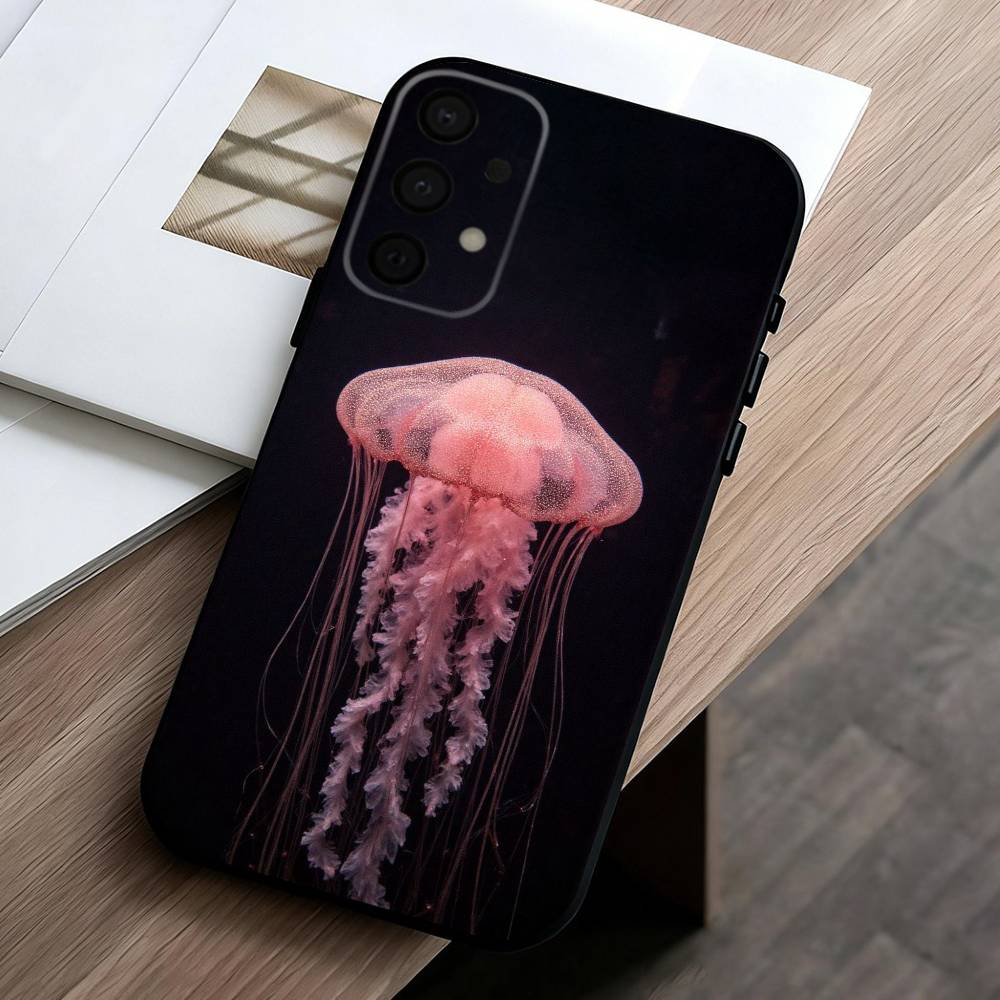Pink Jellyfish Tear  Phone Case For Samsung Galaxy A73,A72,A71,A70,A53,A52,A51,Others Soft Black Cover