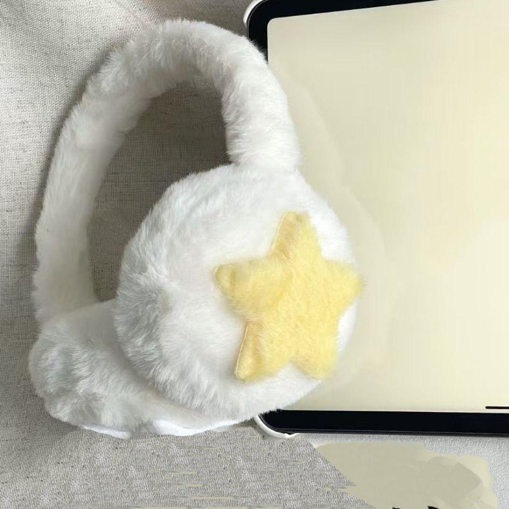 Star Shape Soft Plush Earmuffs Cute Warm Earflap Fashion Plush Ear Cover  Autumn Winter