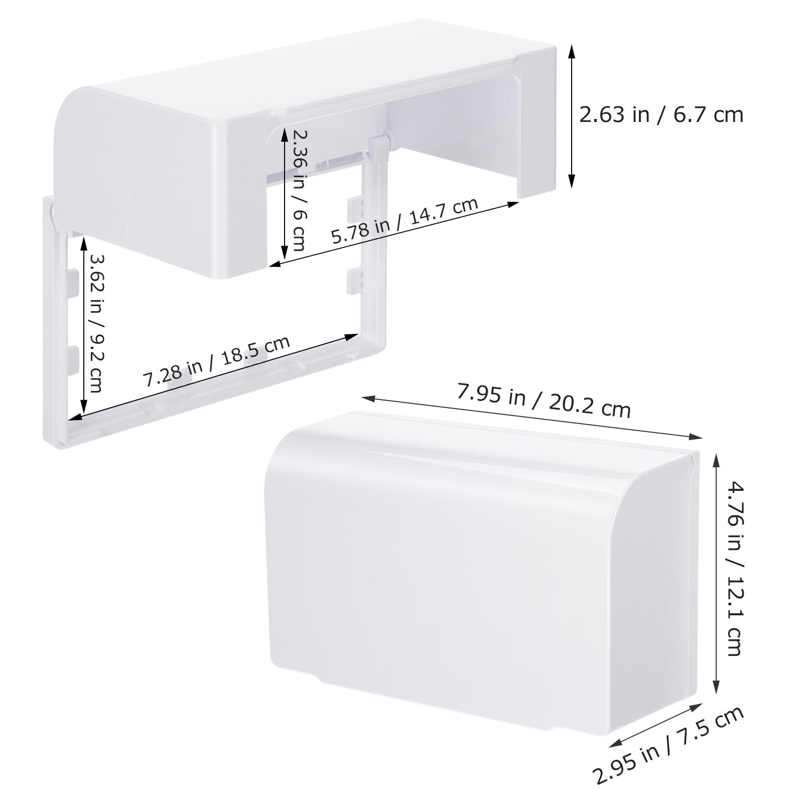 

1Pcs Waterproof Socket Cover Double-Position Thickened Sticky Adhesive Outlet Protective Cover Splash-Proof Socket Box білий