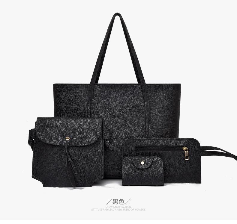 

Сумка через плечо женская сумка сумка для мамы маленькая сумка сумка для мелочи подарочная сумка из четырех частей чёрный