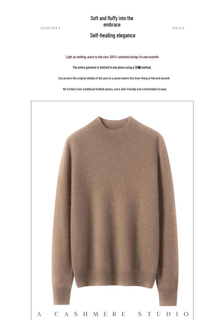 Lekasha Women's 100% Pure Cashmere Round Neck Base Layer Top