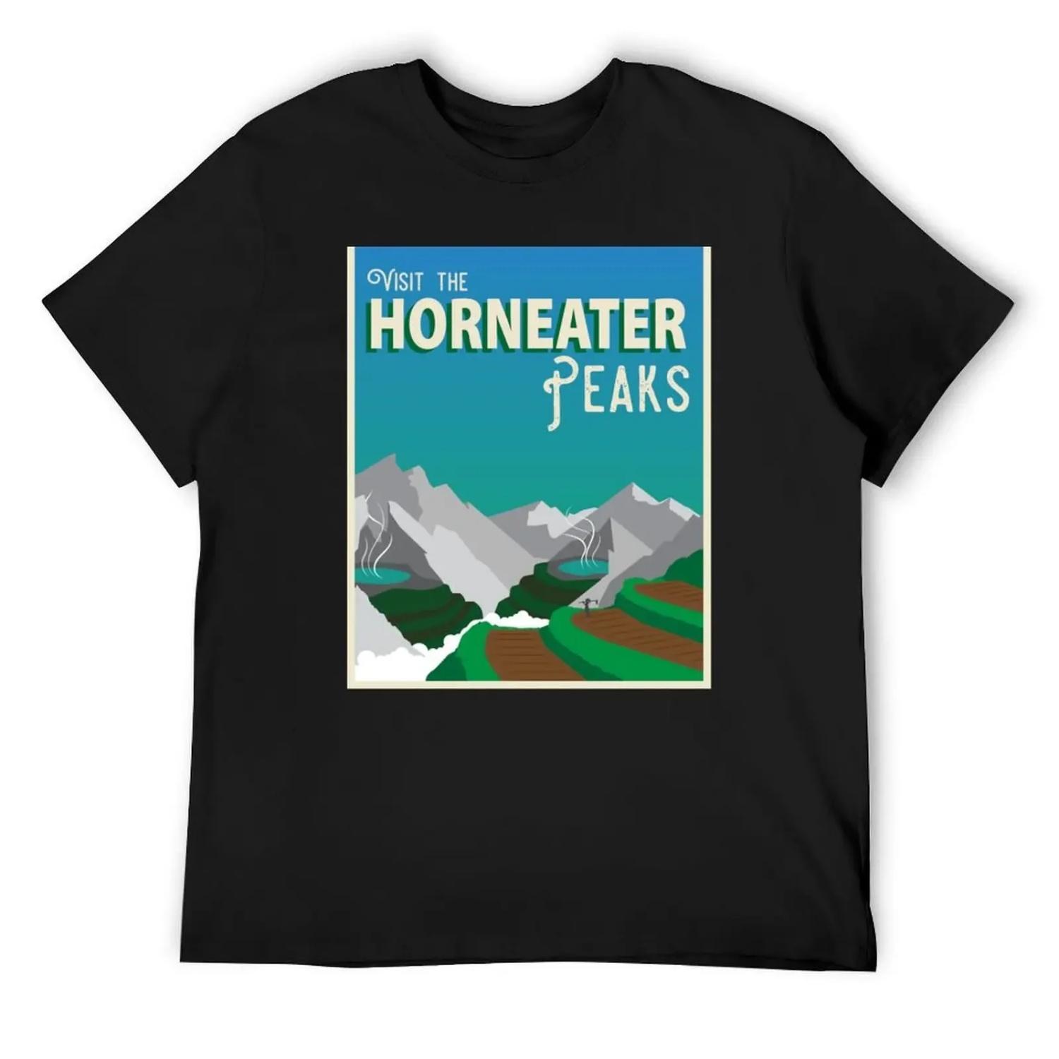 

Horneater Peaks Vintage Travel T-Shirt boys whites vintage anime shirt designer shirts Anime t-shirt mens shirts graphic tee S