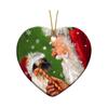 Joyful Acrylic Santa Claus And Cat Decorative Hanging Ornament For Christmas Cheer