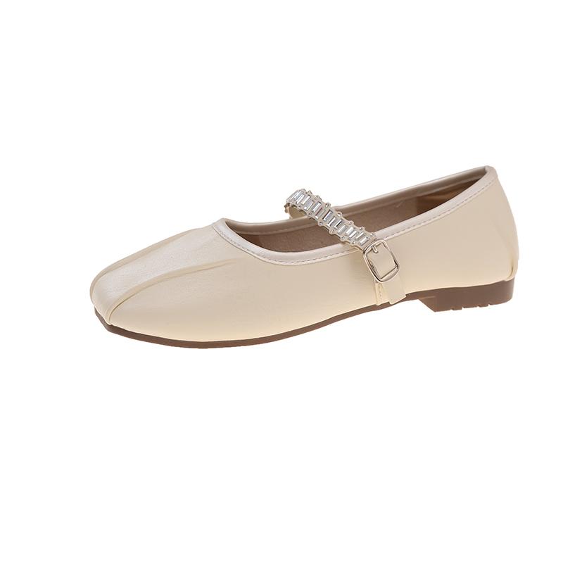 

LazySeal 1,5 см Низкий каблук Женские лоферы Блестящие Кристаллы Квадратный носок Балетки Женская Повседневная обувь Золотые лоферы Удобная обувь 35 бежевый