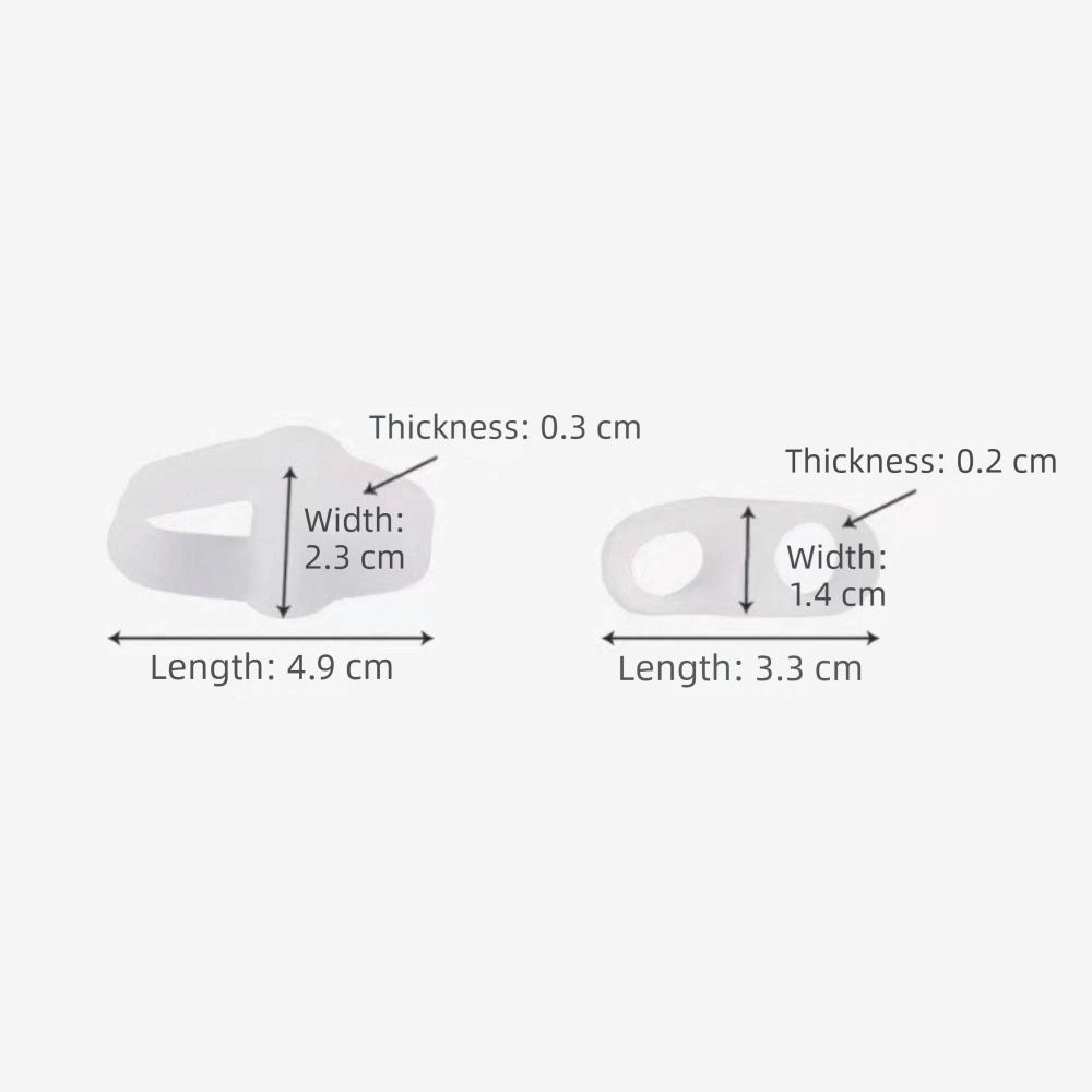 1 Pair Silicone Two Hole Toe Separator Comfortable Breathable Bunion Corrector Relieve Pain Toe Protector