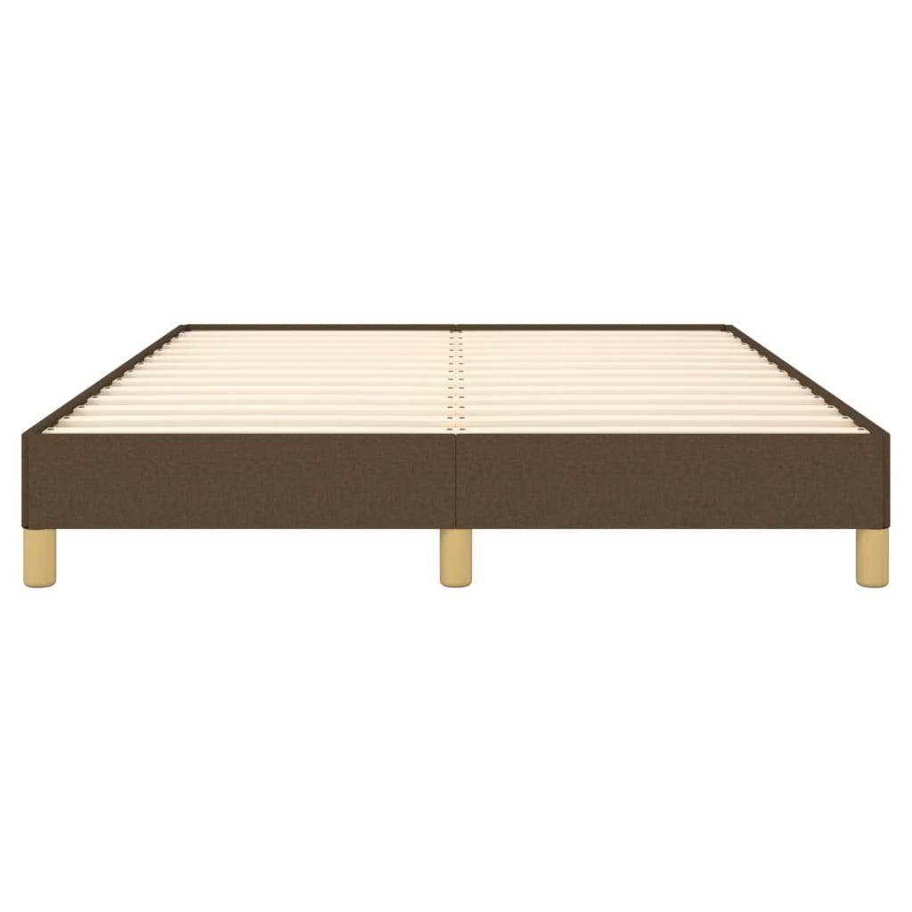 Vidaxl Bed Frame Without Mattress, Dark Brown, 140X200 Cm, Fabric