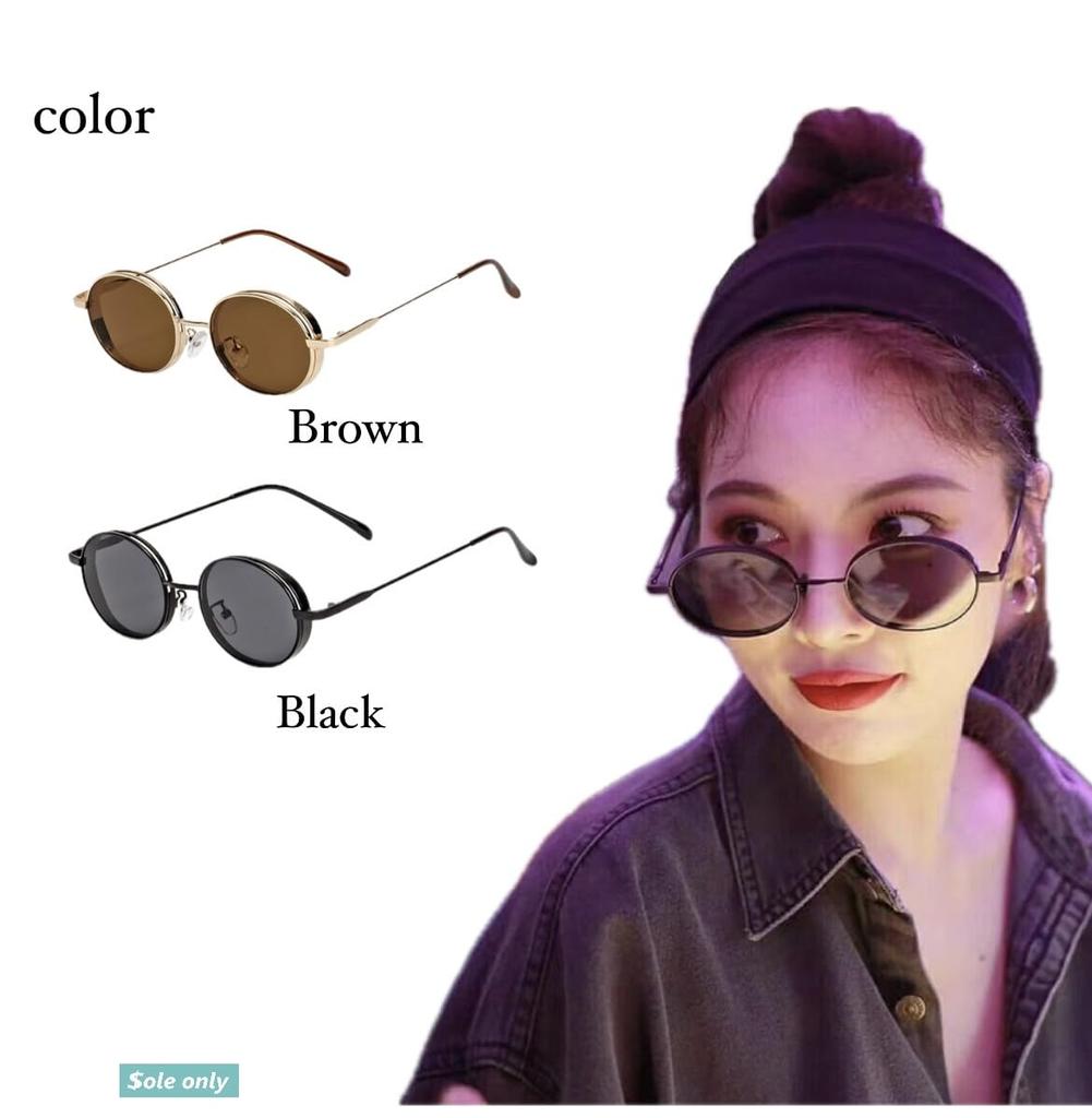Sole Only Oval Retro Design with UV400 Stylish and Trendy Eyewear for Backlight Includes Fashionable for Men and Women Sunglasses, Protection,