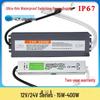 LED Waterproof 220V To 24/12V Switching Power Supply, 60W/100W/200W/300W, IP67 Outdoor Transformer