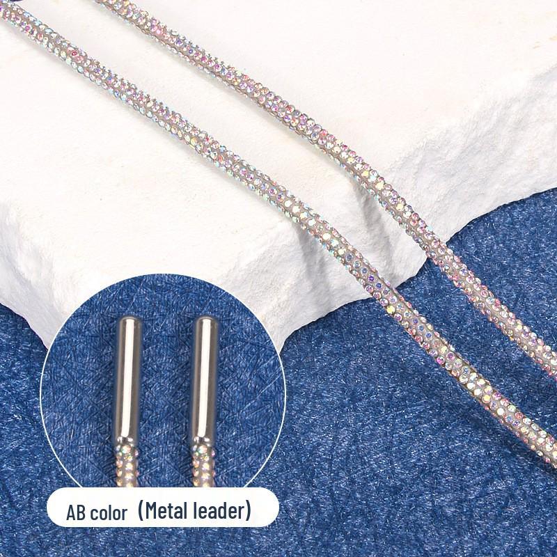 

Модные белые шнурки со стразами для обуви, шляп и одежды 60 cm