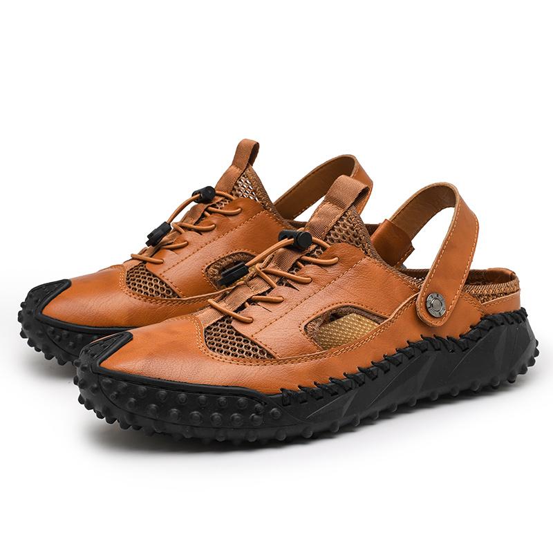 

Модные мужские летние сандалии для отдыха на открытом воздухе повседневные сандалии для мужчин новые новые трендовые универсальные и минималистичные мужские пляжные прогулочные дышащие туфли 46 хаки