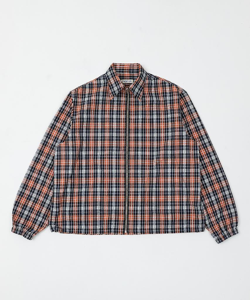 Pabeo Check Shirts Jacket (Navy/Orange)