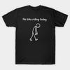 Men Black Print T-shirt No Bike Riding Today - Funny Sad Cyclist Stick Figure No-Cut Transfer Paper Print Cotton Tshirt