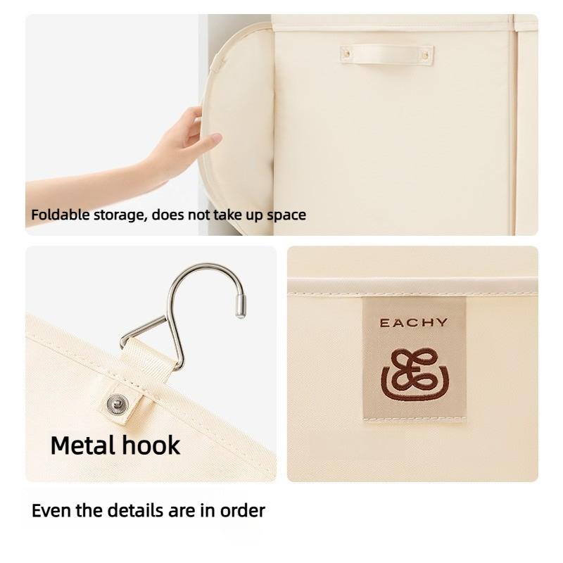 Foldable Fabric Compression Storage Bags with Dust Cover - Wardrobe Organizer & Down Jackets, Space-Saving Home Storage Solution