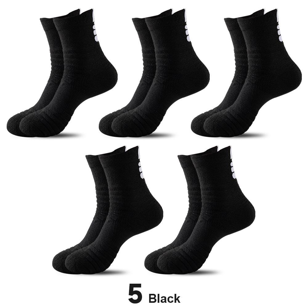 

Men s Mid-Calf Cushion Sports Socks for Badminton, Running, Basketball - Non-Slip, Terry Comfort