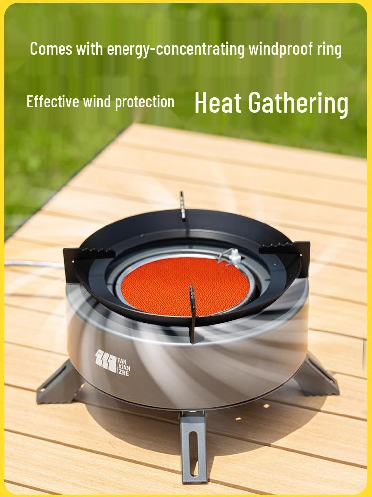 Portable Infrared Windproof Cassette Stove for Outdoor Cooking