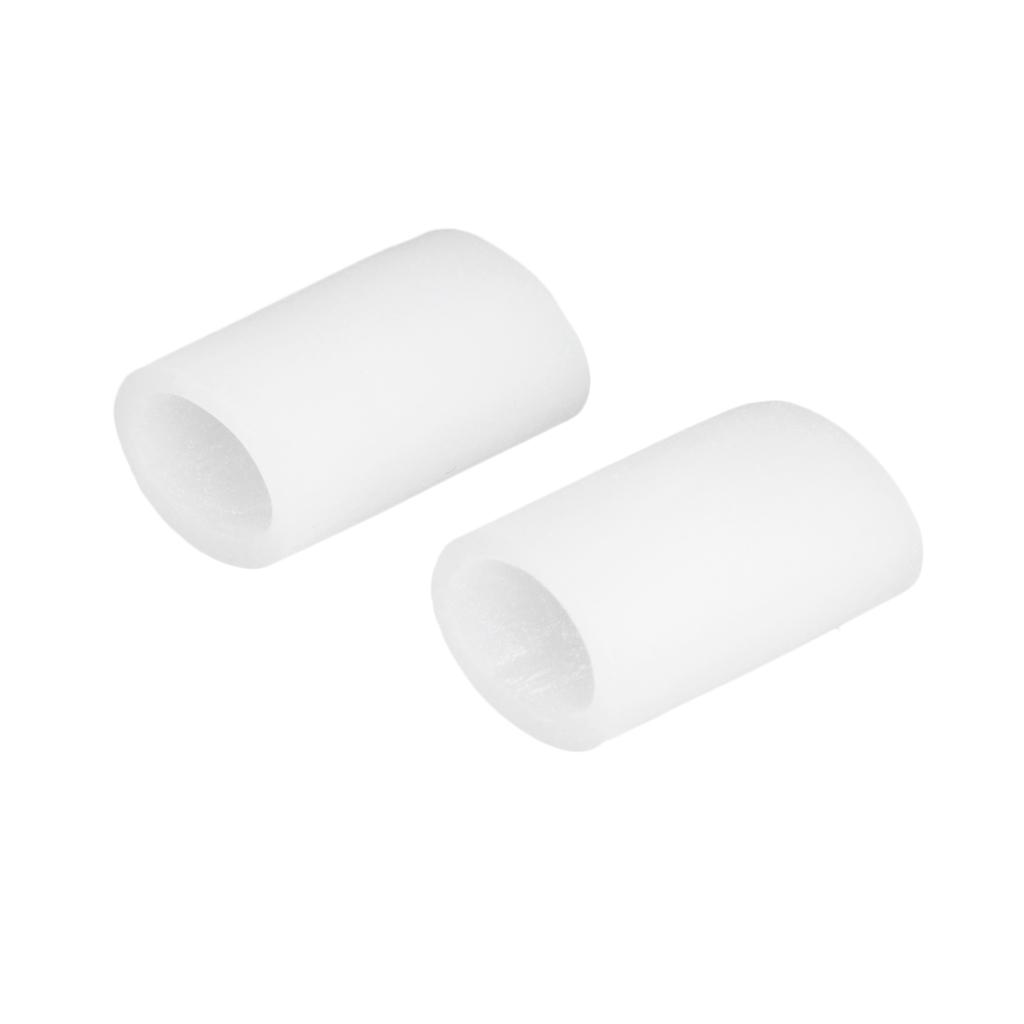 2 Pieces Open Silicone Toe Tube - Sleeves Corn Pad Protectors for Cushions Corns, Blisters,