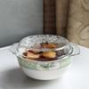 Mikrowellen-Kochtopfabdeckung Ofen Spritzschutz Glasdeckel Anti-Öl Frittierer Glasabdeckung für Bratpfanne Zubehör zum Dämpfen