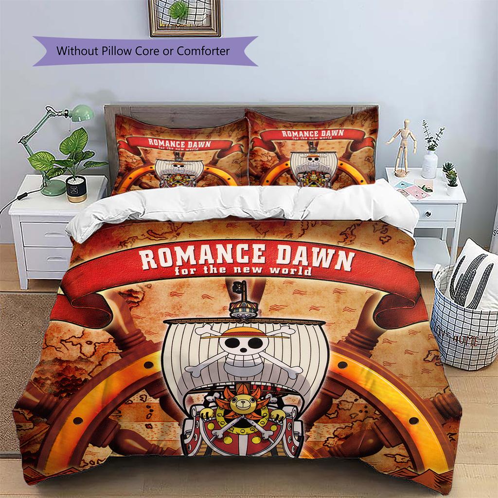 Set Copripiumino Trapuntato con Fantasia Cartone Animato Federa Decorazione per la Casa Regalo di Compleanno (1 * copripiumino + 2 * federa, senza nucleo)
