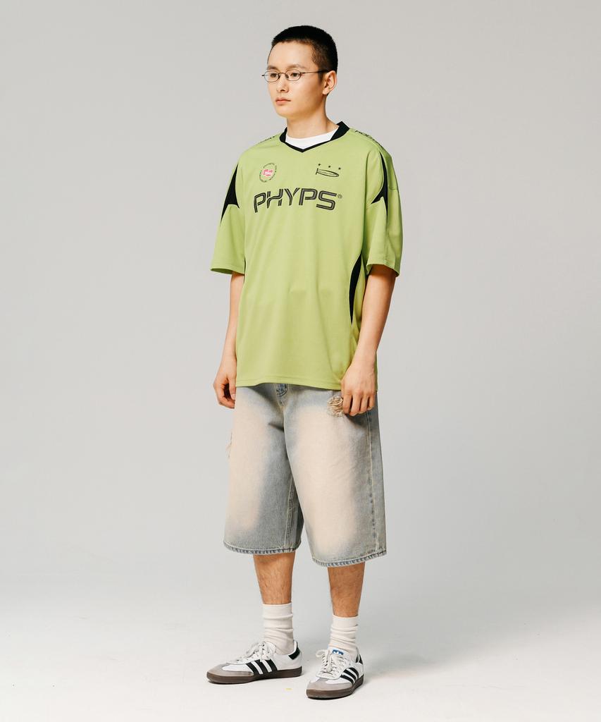 PHYSICAL DEPARTMENT Soccer Jersey V Neck Ss Citrus Green
