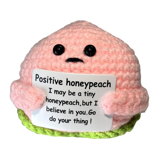 Wełna owocowa robiona na drutach zabawka dekoracja uroczy wygląd żywy kolor zachęta wsparcie emocjonalne zabawna mini lalka szydełkowa