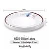 Zhebu Melamin Blaue Lotus Runde Servierplatte