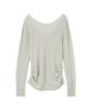 MILLO WOMEN Sheer Loose Fit Knit Top [Beige]