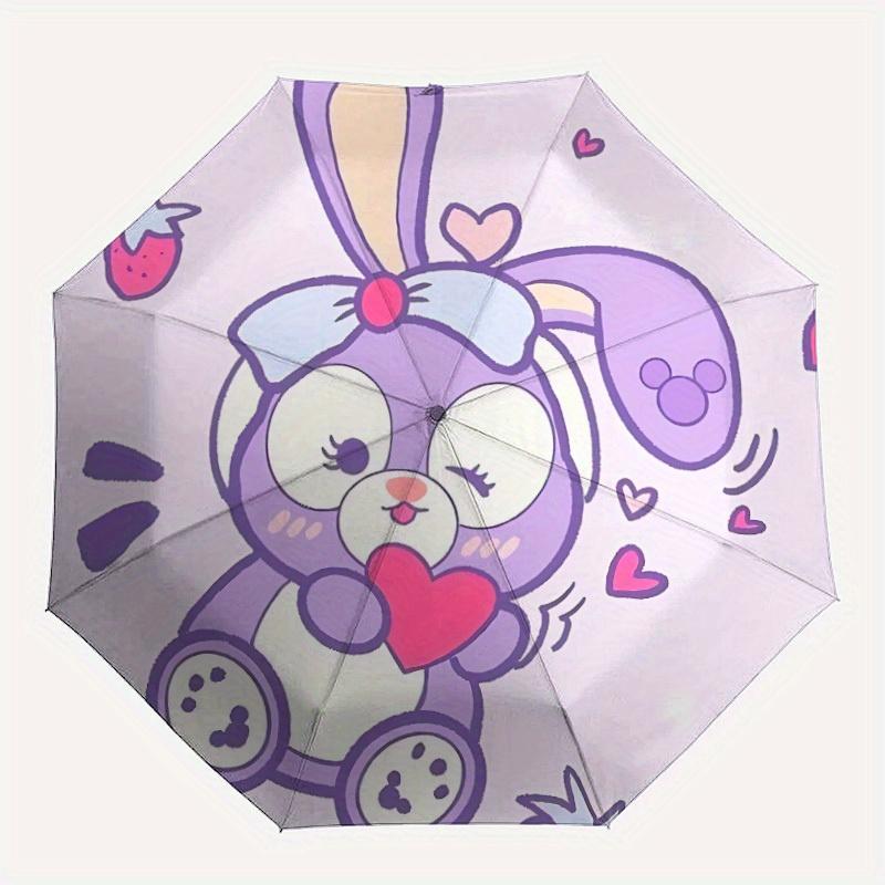 1pc StellaLou Hearts Automatic, Foldable Compact Cute Cool  Umbrella Vibrant Motif,006