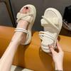 Internet Celebrity Slippers Wear Summer Women 2025 New Pearl Fairy Wind Two Wear Thick-soled Small Fragrant Beach Sandals