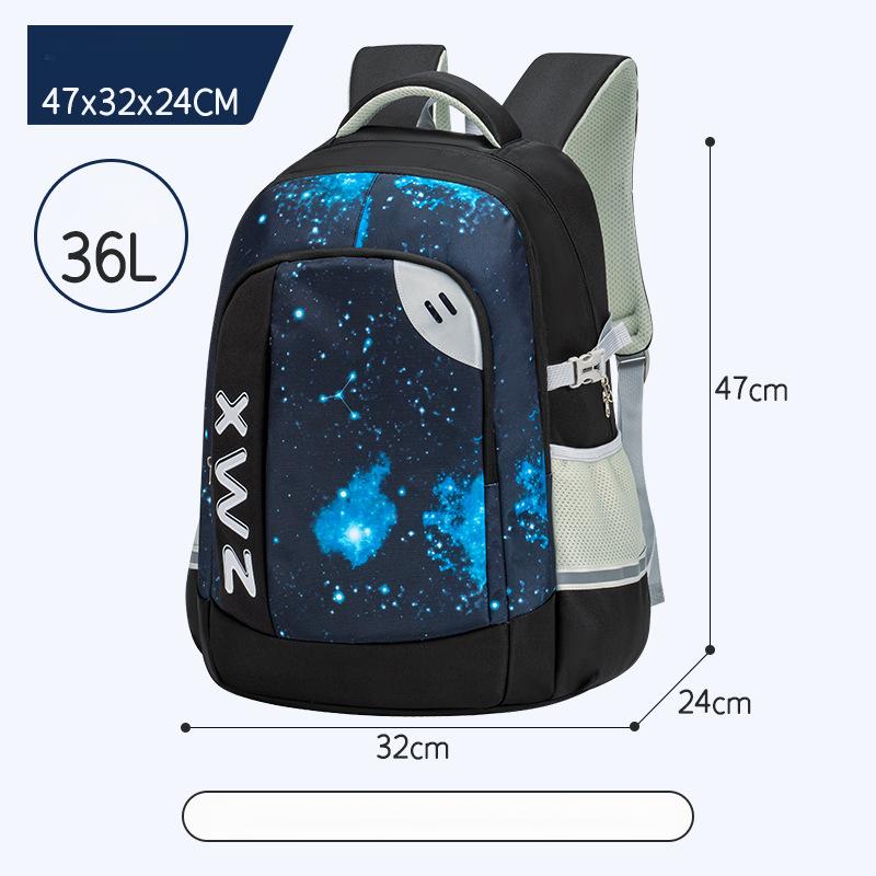 New Primary And Middle School Backpack For Boys And Girls Large Capacity Weight-Reducing Spine-Protecting Double Shoulder Bag