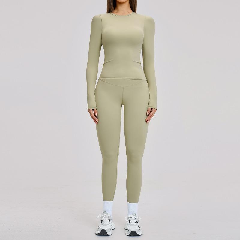 Yoga suit grinding tight sports and leisure suit women's outdoor running fitness suit