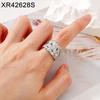 Geometric Hollow Weave Gold/Silver Plated Open Ring for Women - Trendy, Personalized, Light Luxury