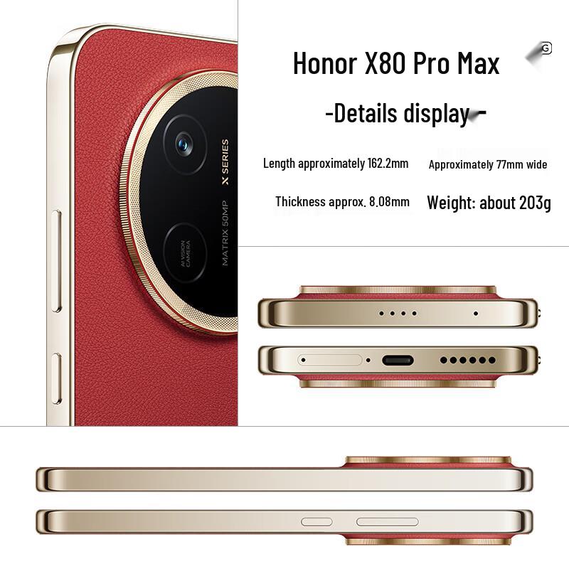 Honor X80 Pro Max 5G AI Smartphone with 11000mAh Battery and Extreme Durability (CN version)