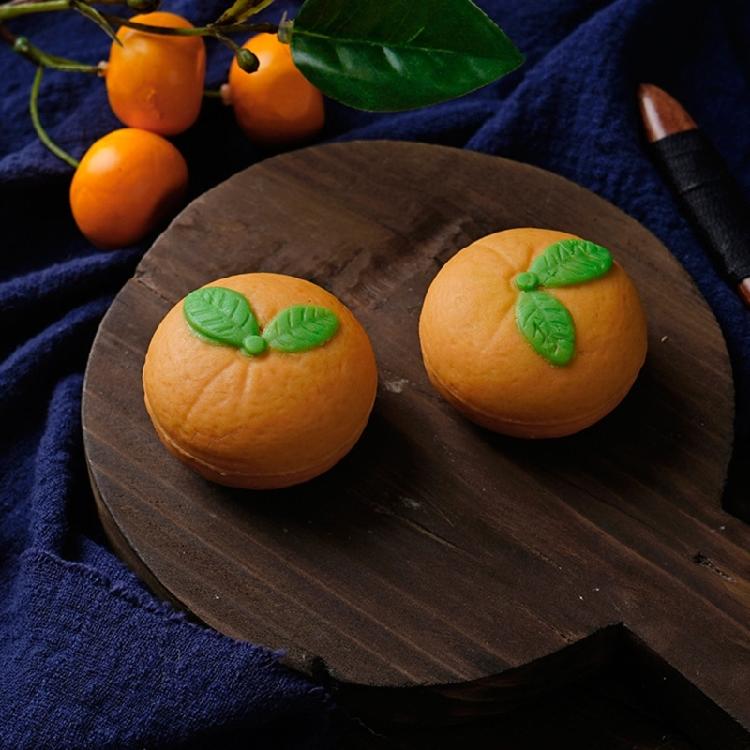 50g Cute Orange Shape Plastic Mooncake Mold Mooncake Mold DIY Baking Accessories