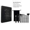 11-Piece Professional Makeup Brush Set with Black Wooden Handles