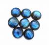 Blue Labradorite Gemstones: Round Flat Back Cabochons, All Sizes
