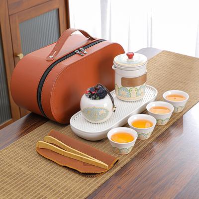 Keramik-Teegeschirr für den Außenbereich Tragbares Reise-Set Kung Fu Tragbarer Express-Becher Kreatives Geschäftsgeschenk Bedruckbar