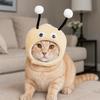 Puppy Dress Up Warm Cat Bee Headdress Adjustable Cartoon Pet Cosplay Hat Soft Plush Cat Headwear Winter