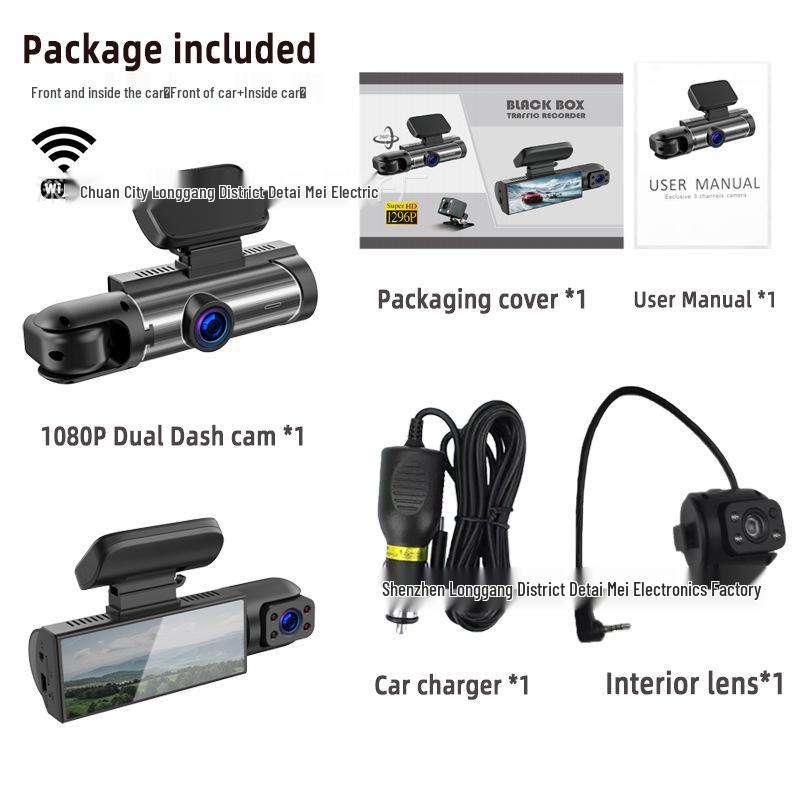 M8 Dual Lens HD Dash Cam with WiFi & Infrared Night Vision