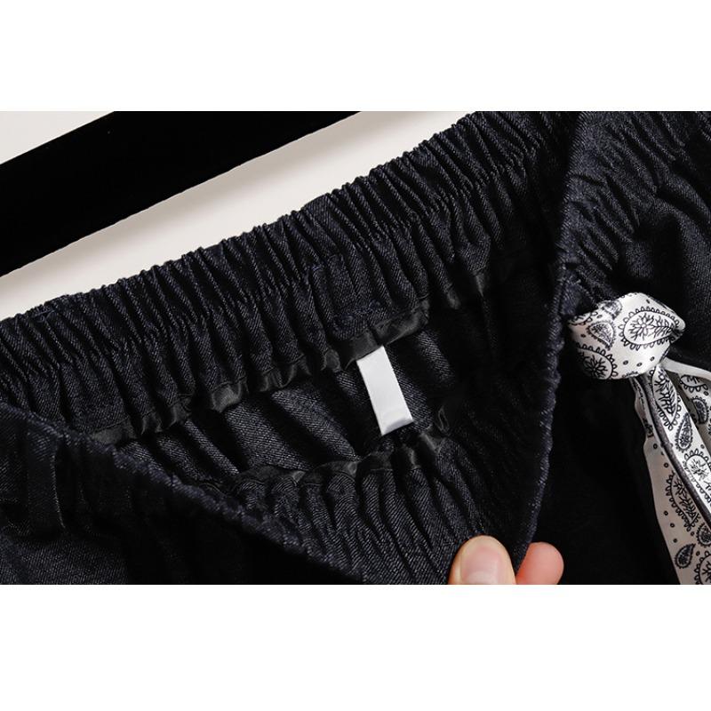 DIMANAF 2025 Autumn Plus Size Long Women Blue Skirts Elastic Waist Oversize Lady Elegant High Waist Skirts A-Line