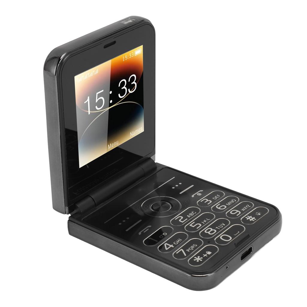2G Big Button Flip Cell Phone for Seniors 2.6inch 4 Cards 4 Standby Fast Dialing Bluetooth Music Player LED Flashlight