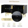 Sideboard Storage Cabinet, Modern Buffet with 4 Doors, Adjustable Shelf, Metal Legs, Storage Cabinet Sideboard with Ample Storage Space