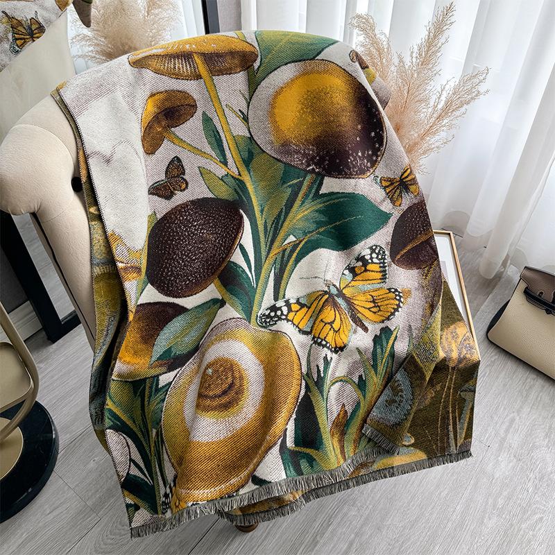 Butterfly Thickened High-End Sense Of Warmth, Scarf, Large Shawl, And Female Autumn And Winter