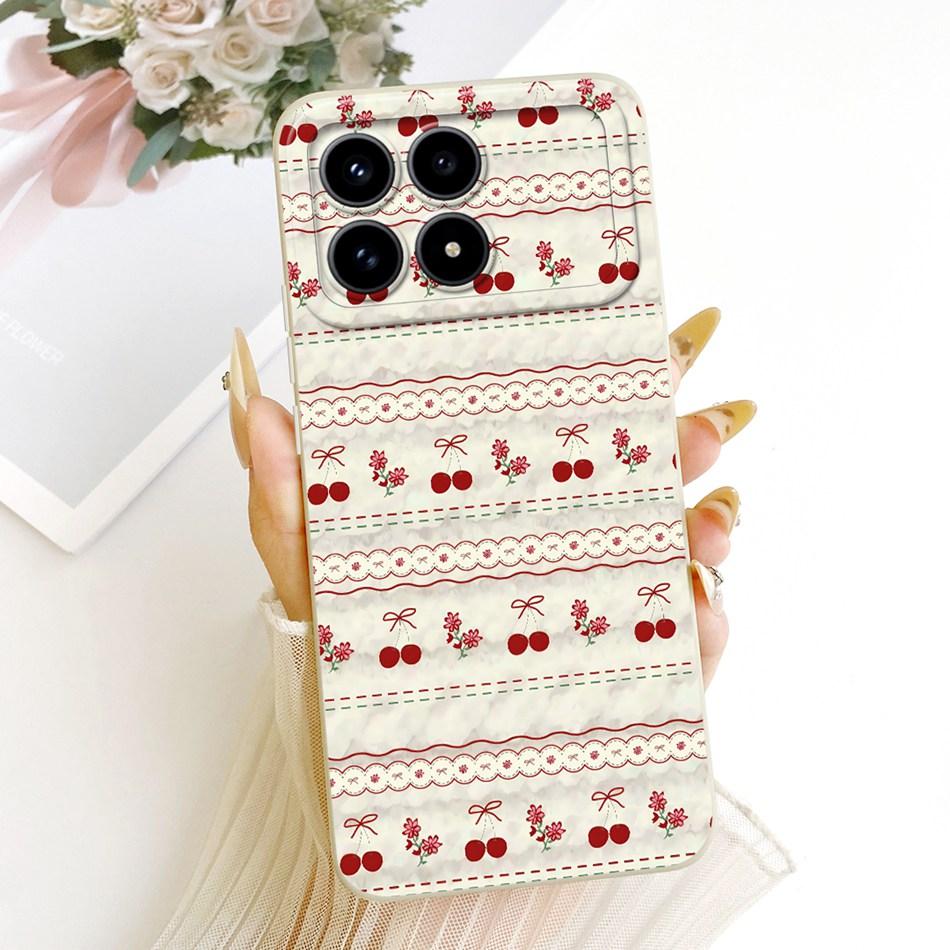 Für Xiaomi Redmi K90 Niedliche Katze Blume Cartoon Handyhülle Für Redmi K 90 K90 Pro Max 5G Stoßfeste Weiche Silikonhüllen Stoßfänger