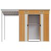 vidaXL Gartenhaus mit Schleppdach Hellbraun 277x107x181 cm Stahl