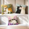 Fashion Cute Kitten Kawaii Cat Flower Cushion Cover Soft Pillow Case for Sofa Living Room Home Office Decor Protective Covers