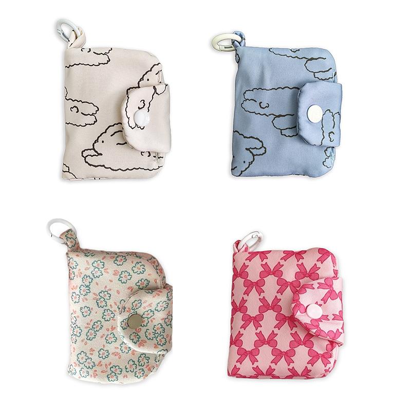 1PC Small Multi-Pocket Crossbody Bag Charm Keychain Cute Bunny Zipper Pouch Organizer Compact size 9.5x10cm