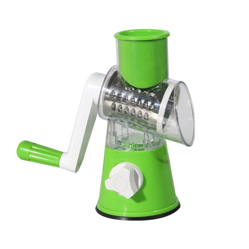 Multi-function Drum Vegetable Cutter Hand-operated Potato Slice Chopper Pressed Vegetable Grinder Peeled Garlic Chopper