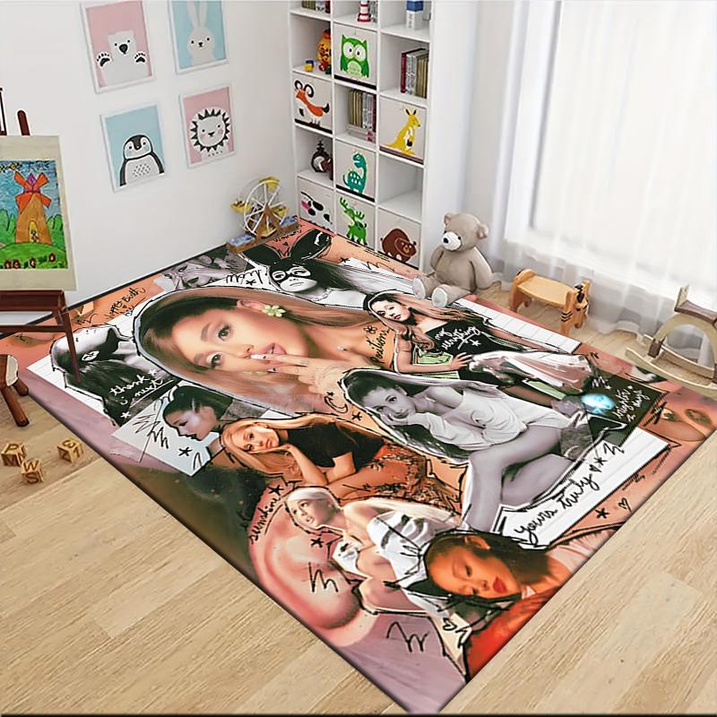 Ariana Grande Collage Carpet Rug Soft Washable Antislip Home Living Room Sofa Mats Personalized Christmas Rug
