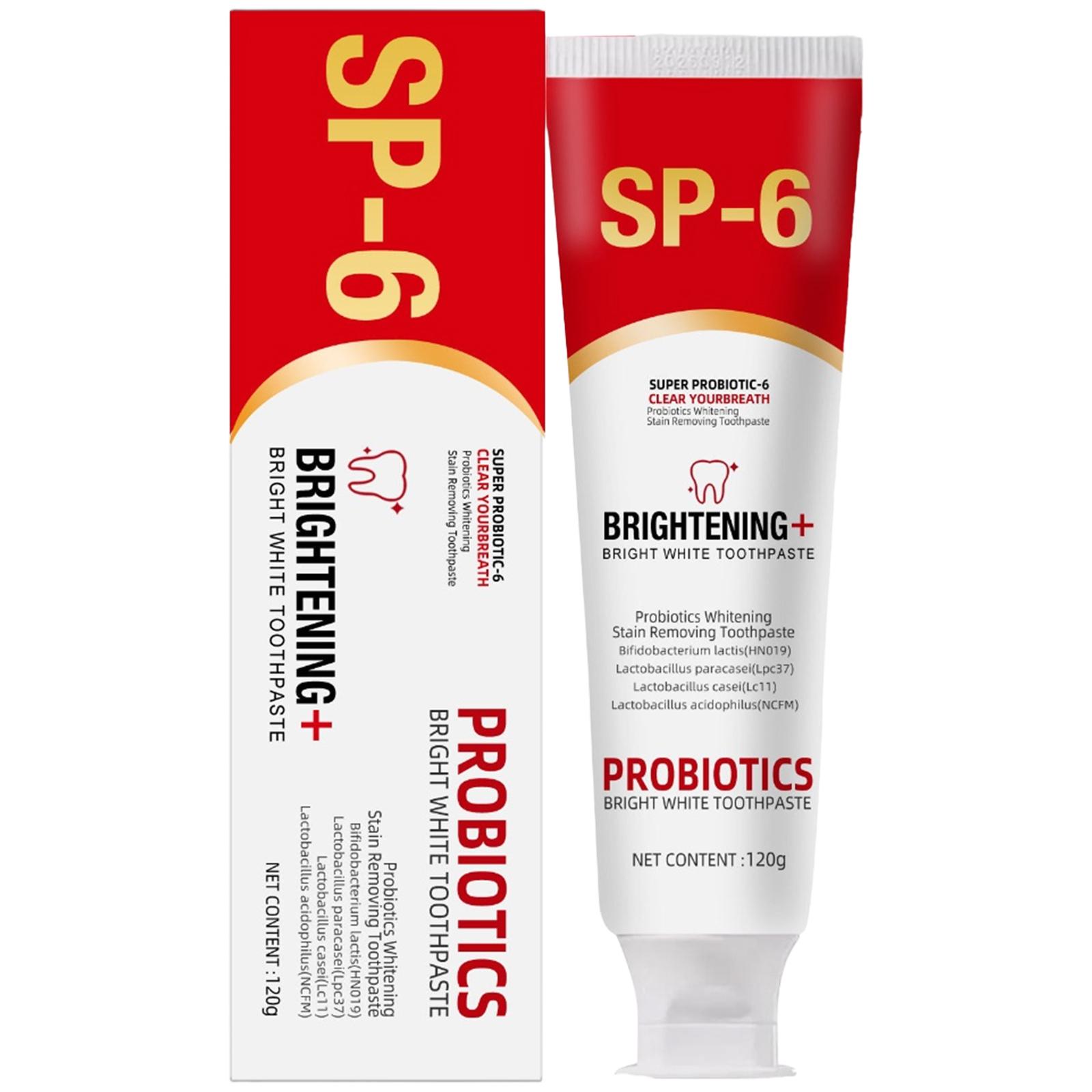 

1Pc Probiotics Toothpaste for Deep Cleansing Removing Tooth Stains and Bad Breath Whitening Teeth Protecting Gums Daily Use Fresh Mint Flavor One Size