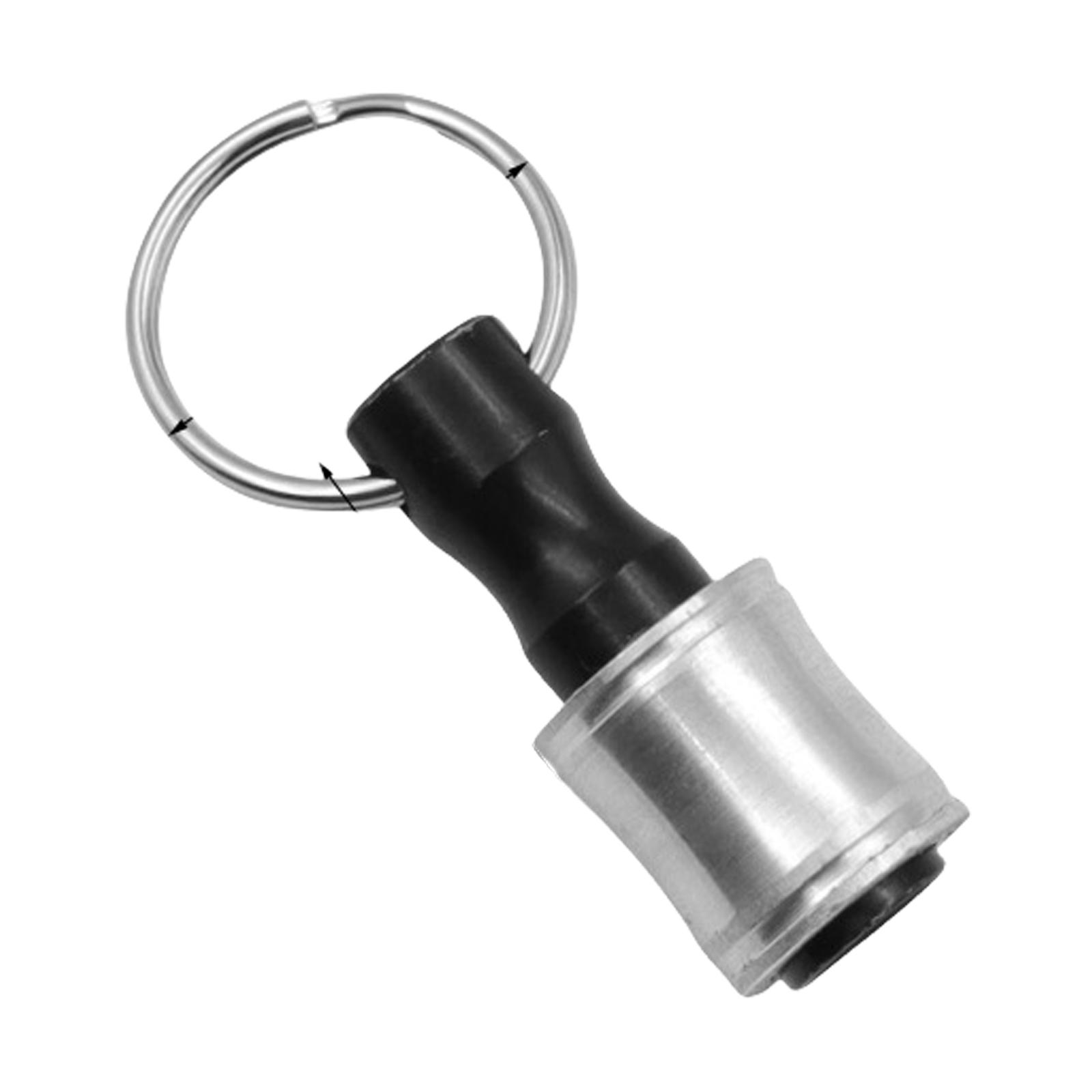 

Portable 1/4Inch Hex Shank Screwdriver Bit Holder Keychain Quick Changes Drill Bit Socket Adapter Bit Tool Gift for Men серебряный